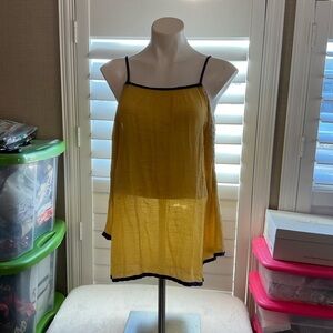 Umgee Yellow and Black Trim Blouse